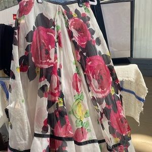 KENZO designer silk/cotton lined skirt